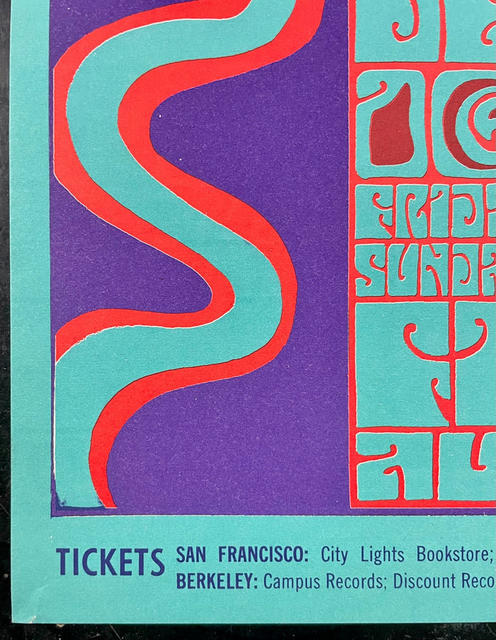 AUCTION - BG-42 - Jefferson Airplane - Wes Wilson - 1966 Poster - Fillmore Auditorium - Near Mint Minus