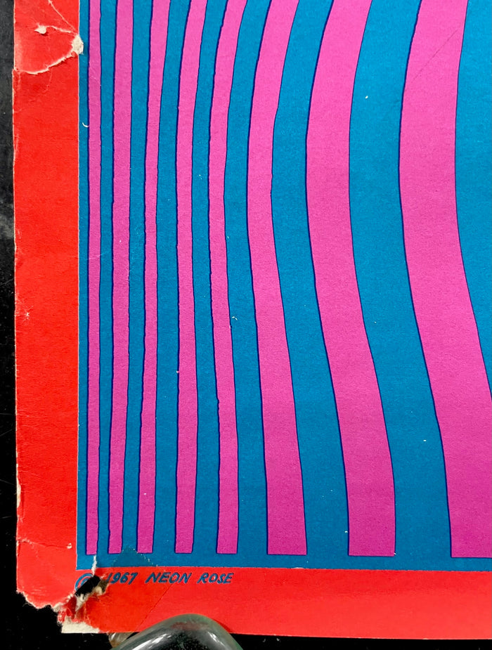 AUCTION - Neon Rose 2 - Miller Blues Band - Victor Moscoso - 1967 Poster - The Matrix - Very Good