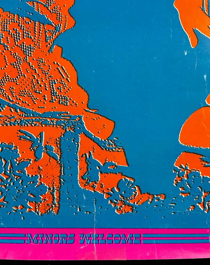 AUCTION - Neon Rose 3 - Big Brother Janis Joplin - Victor Moscoso - 1967 Poster - The Matrix - Excellent