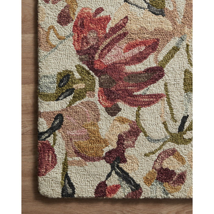Belladonna Ivory Raspberry Area Rug - Rugs by Roo