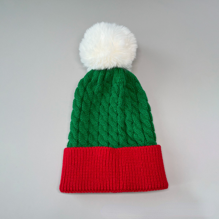 D Knit Santa Beanie