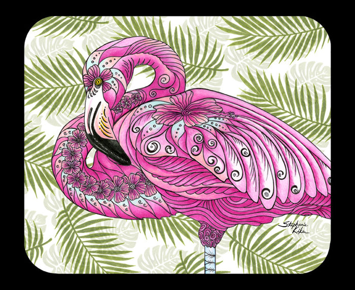 Flamingo Flowers Mousepad