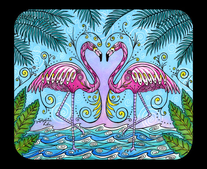 Flamingo Love Mousepad