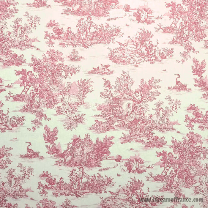 French Provencal tablecloth - Acrylic-coated cotton - 59" square - Pastorale red | L'Ensoleillade