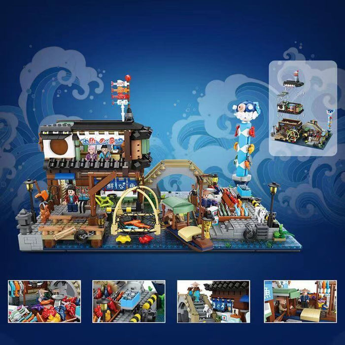 Loz 1049 Japanese fish stall Mini Brick LOZ