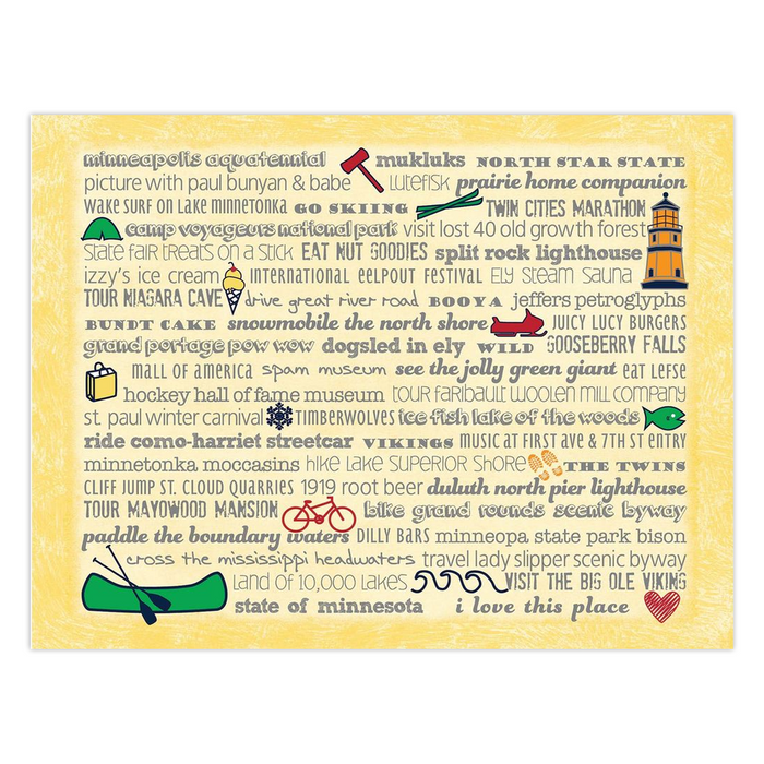 Notecards - Set of 10 Minnesota Bucket List