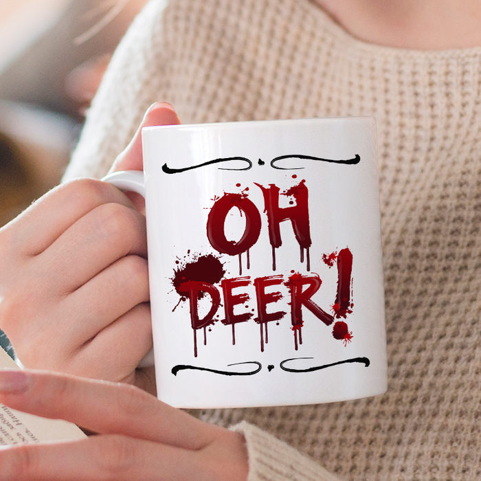OH DEER Mug Funny Art Mug - Coffee Mug Gifts For Friend