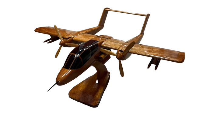 OV-10 ( OV10 ) Bronco Mahogany Wood Desktop Airplane Model
