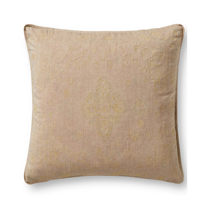 Rugs by Roo | Loloi Red Gold Cotton Pillow 22" x 22" Cover w/Poly