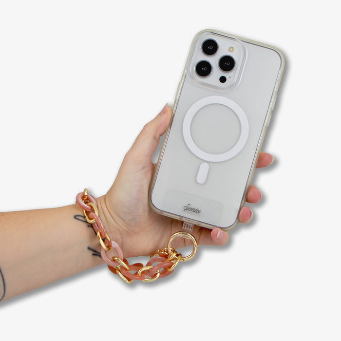 Rose Marble Chain Phone Wristlet
