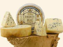SMOKEY BLUE cheese from Rogue Creamery in Oregon, smoked over hazelnuts.