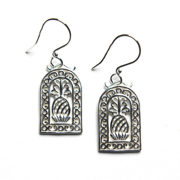 Southern Gates Sterling Silver Pineapple Dome Earrings