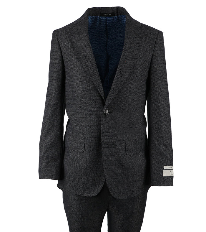 T.O. Boy's Fashion Suit - Birdseye Navy