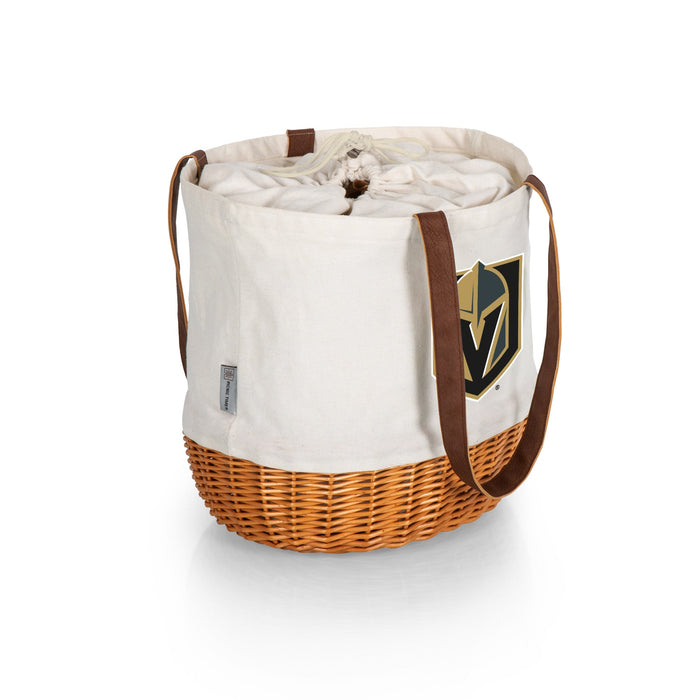 Vegas Golden Knights - Coronado Canvas and Willow Basket Tote - Vegas Team Store