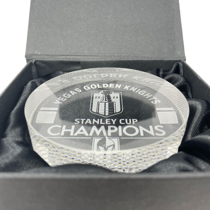 Vegas Golden Knights Stanley Cup Champions Crystal Puck - Vegas Team Store