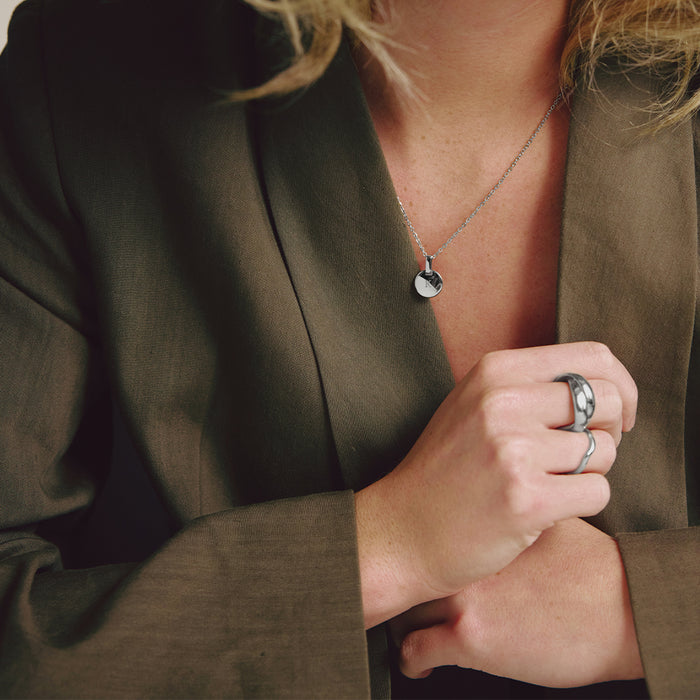 Waves Duo Ring Silber