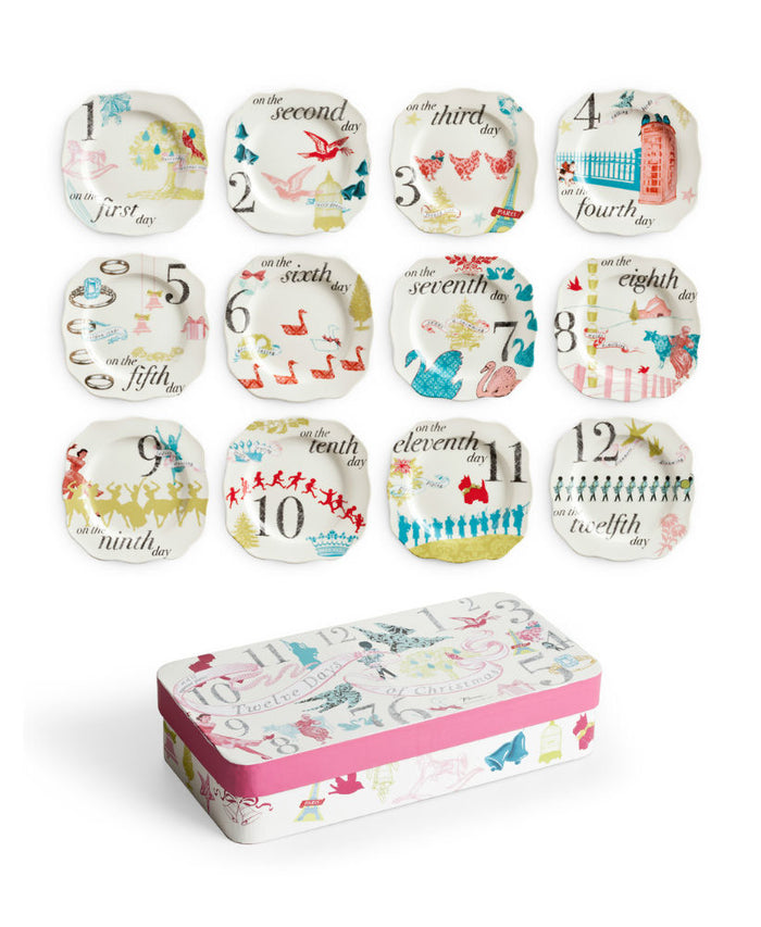 12 Days of Christmas Appetizer Plates