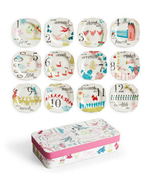 12 Days of Christmas Appetizer Plates