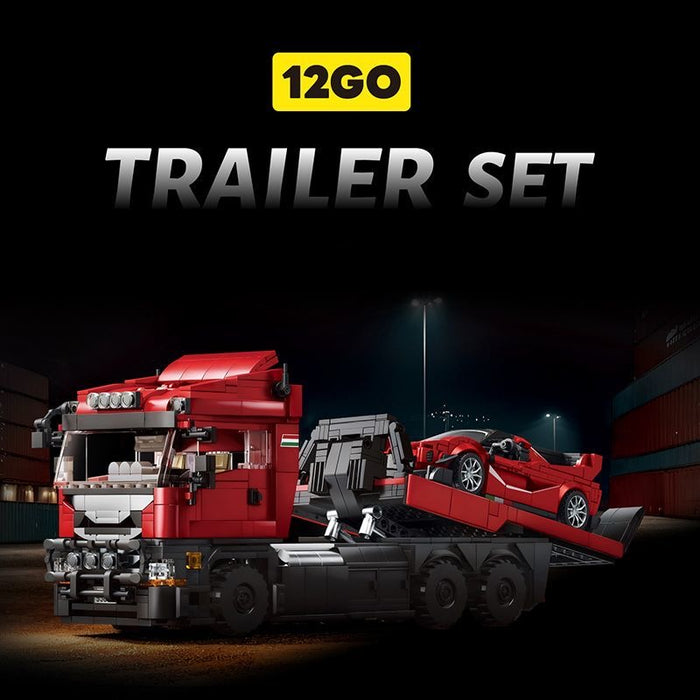 12GO 95002 Ferrari Trailer Set