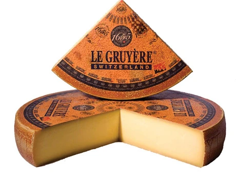 1655 Gruyere wheel with a quarter wheel cut on top