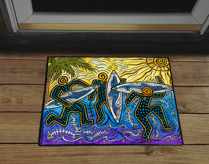 3 Surfers Door Mat