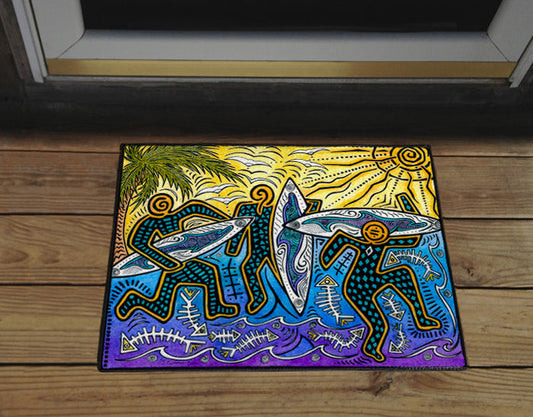 3 Surfers Door Mat