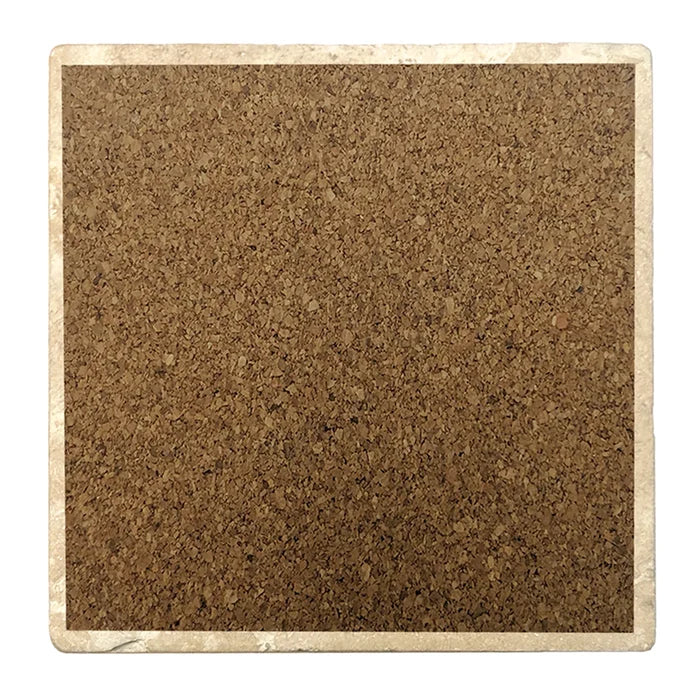 4" Absorbent Stone Religious Drink Coasters, Saved By Jesus, Fueled By Coffee, 2 Sets of 4, 8 Pieces - Christmas by Krebs Wholesale