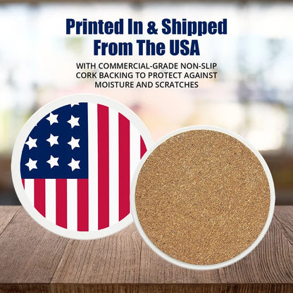 4" Round Ceramic Coasters - Happy Mothers Day with Rose, 4/Box, 2/Case, 8 Pieces - Christmas by Krebs Wholesale