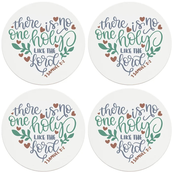 4" Round Ceramic Coasters - No One Holy Like The Lord, 4/Box, 2/Case, 8 Pieces - Christmas by Krebs Wholesale