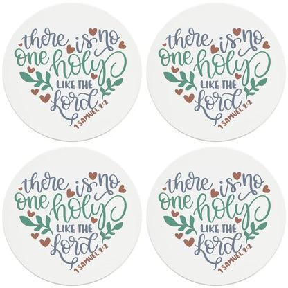4" Round Ceramic Coasters - No One Holy Like The Lord, 4/Box, 2/Case, 8 Pieces - Christmas by Krebs Wholesale