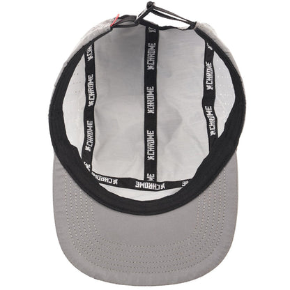 The inside of the reflective 5-panel hat