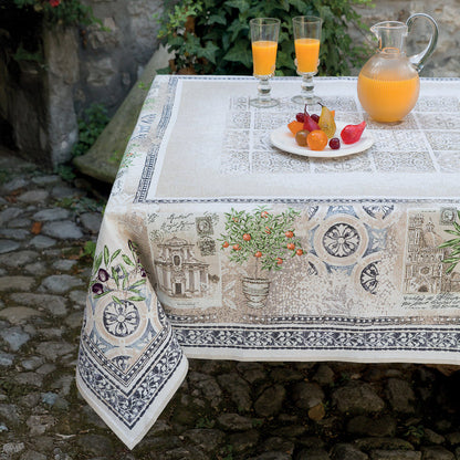 56" Square Tuscan Olive French Tapestry Tablecloth by L'Ensoleillade