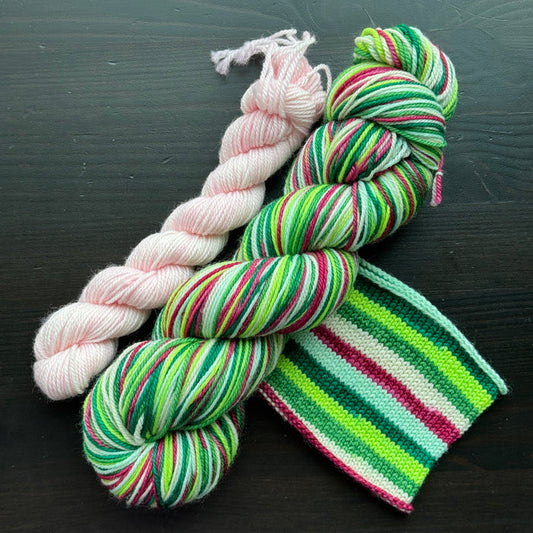 A Close Call - Self Striping Merino Nylon Sock & DK