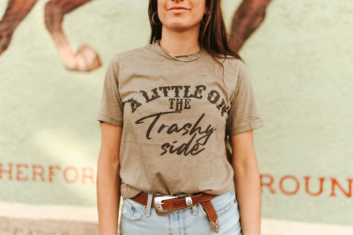 A Little On The Trashy Side Graphic TeeOlive AshS