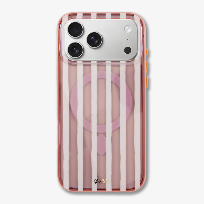 Abstract Stripe Nude MagSafe® Compatible iPhone Case