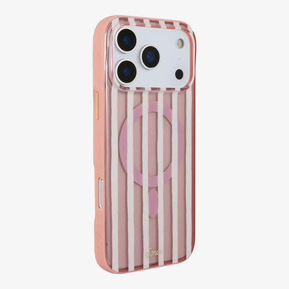 Abstract Stripe Nude MagSafe® Compatible iPhone Case