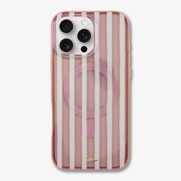 Abstract Stripe Nude MagSafe® Compatible iPhone Case