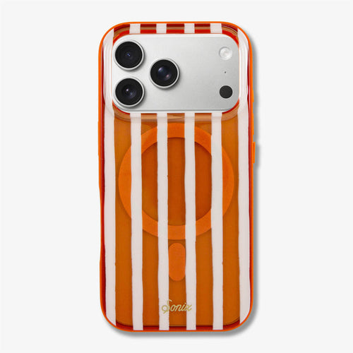 Abstract Stripe Pumpkin MagSafe® Compatible iPhone Case