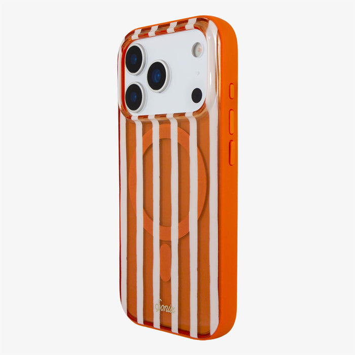Abstract Stripe Pumpkin MagSafe® Compatible iPhone Case