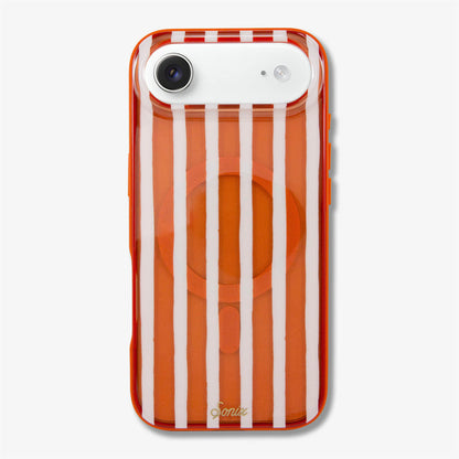 Abstract Stripe Pumpkin MagSafe® Compatible iPhone Case