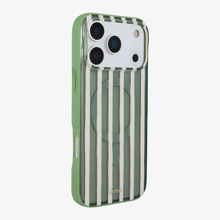 Abstract Stripe Sage MagSafe® Compatible iPhone Case