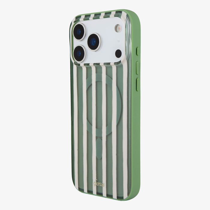Abstract Stripe Sage MagSafe® Compatible iPhone Case