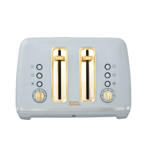 Accents Gold 4-Slice Toaster Ocean Grey