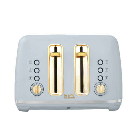 Accents Gold 4-Slice Toaster Ocean Grey