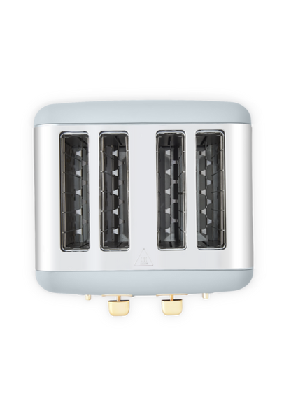 Accents Gold 4-Slice Toaster Ocean Grey