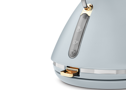 Accents Gold Pyramid Kettle - Ocean Grey