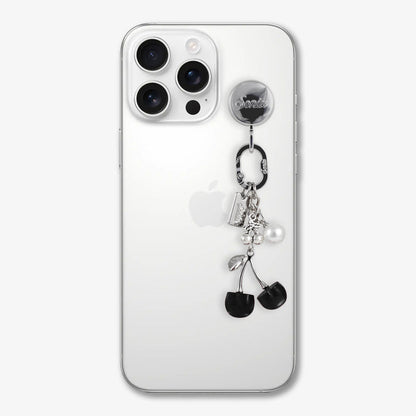 Adhesive Phone Hooks with Charms - Black Cherry