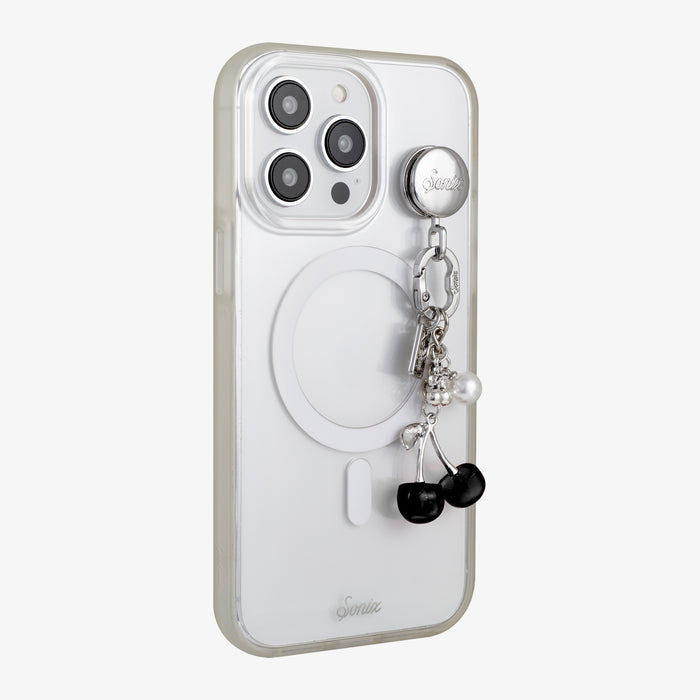 Adhesive Phone Hooks with Charms - Black Cherry