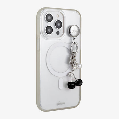 Adhesive Phone Hooks with Charms - Black Cherry