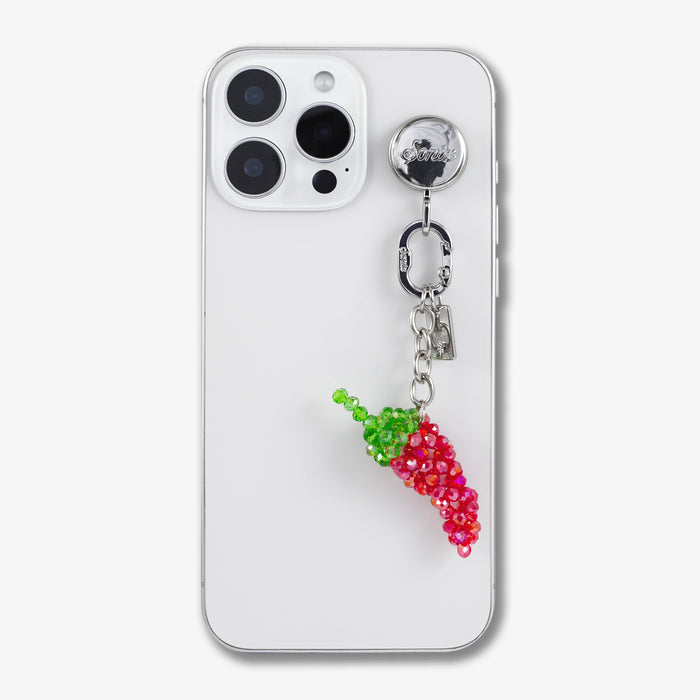 Adhesive Phone Hooks with Charms - Chili Pepper